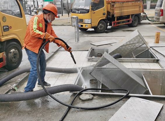 永安坝街道隔油池清理